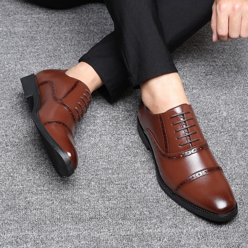 Korean-Style Leather Business Shoes