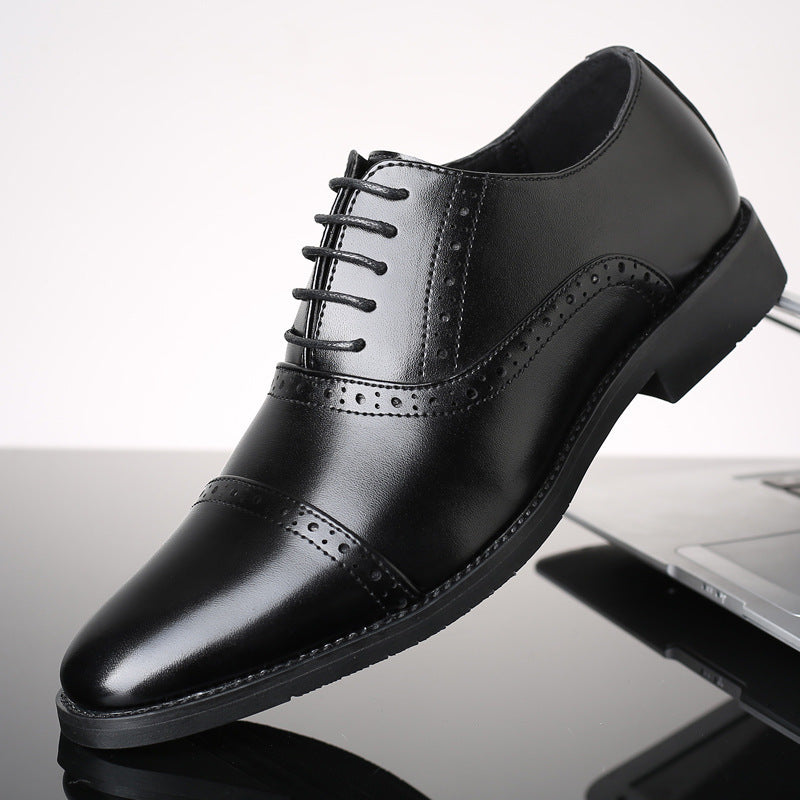 Korean-Style Leather Business Shoes