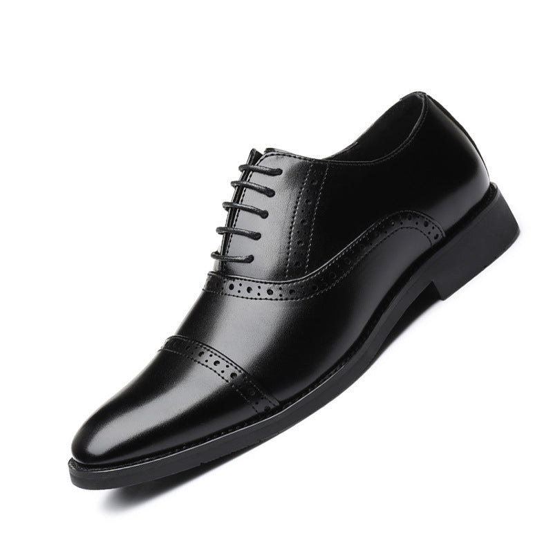 Korean-Style Leather Business Shoes