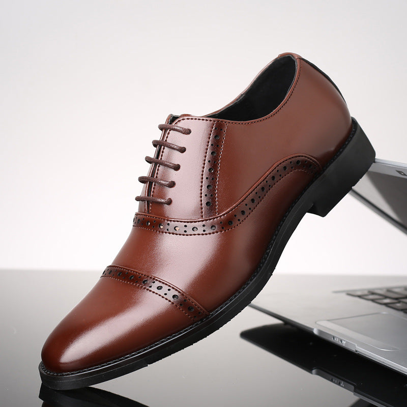 Korean-Style Leather Business Shoes