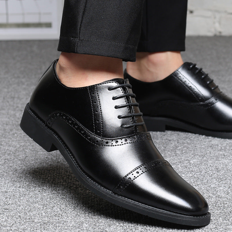 Korean-Style Leather Business Shoes