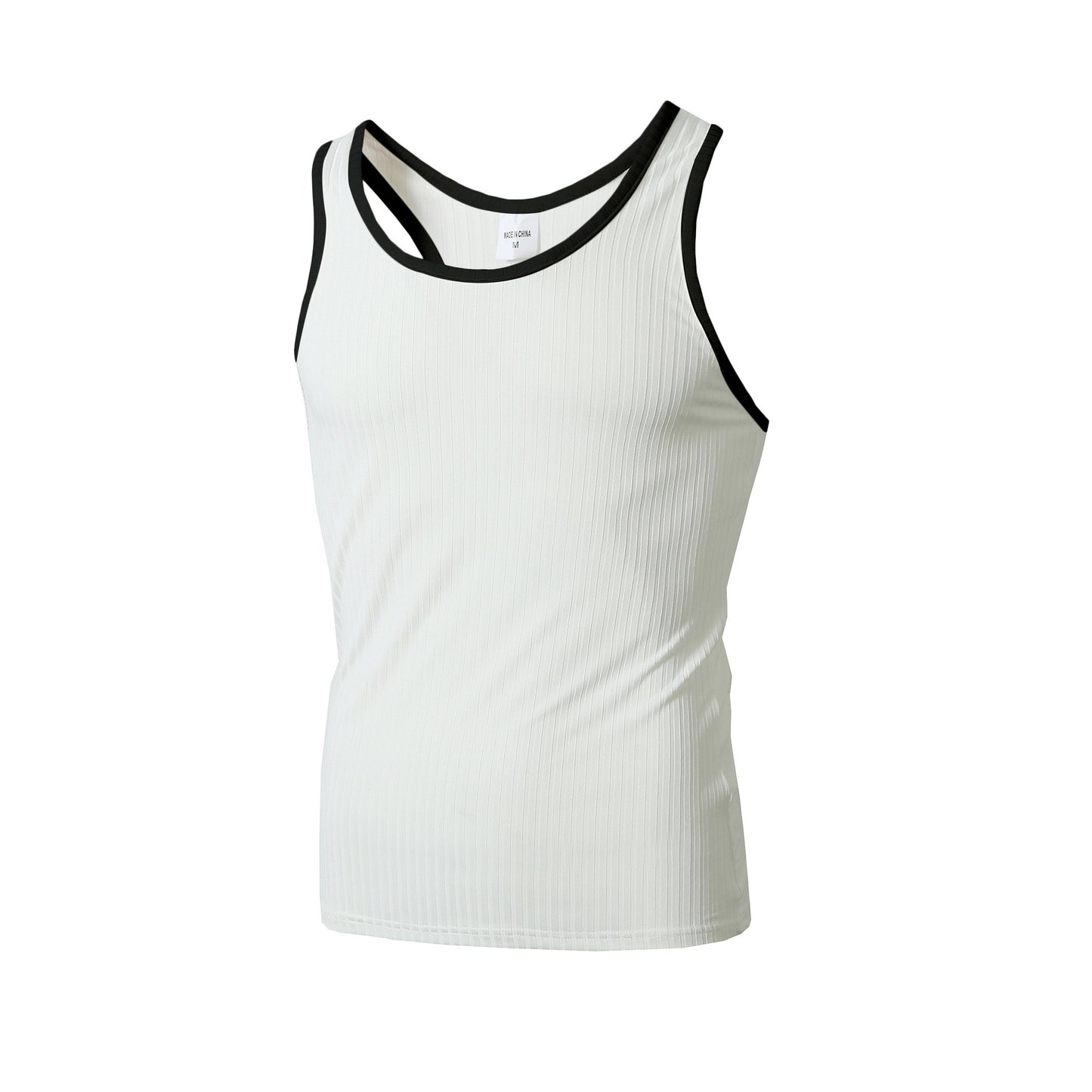 Knitted Vertical Stripe Slim-Fit Tank