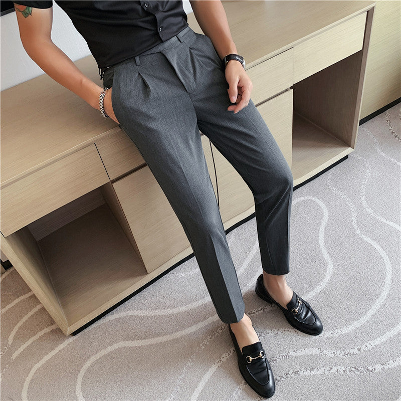 Slim-Fit Ankle-Tied Cropped Pants