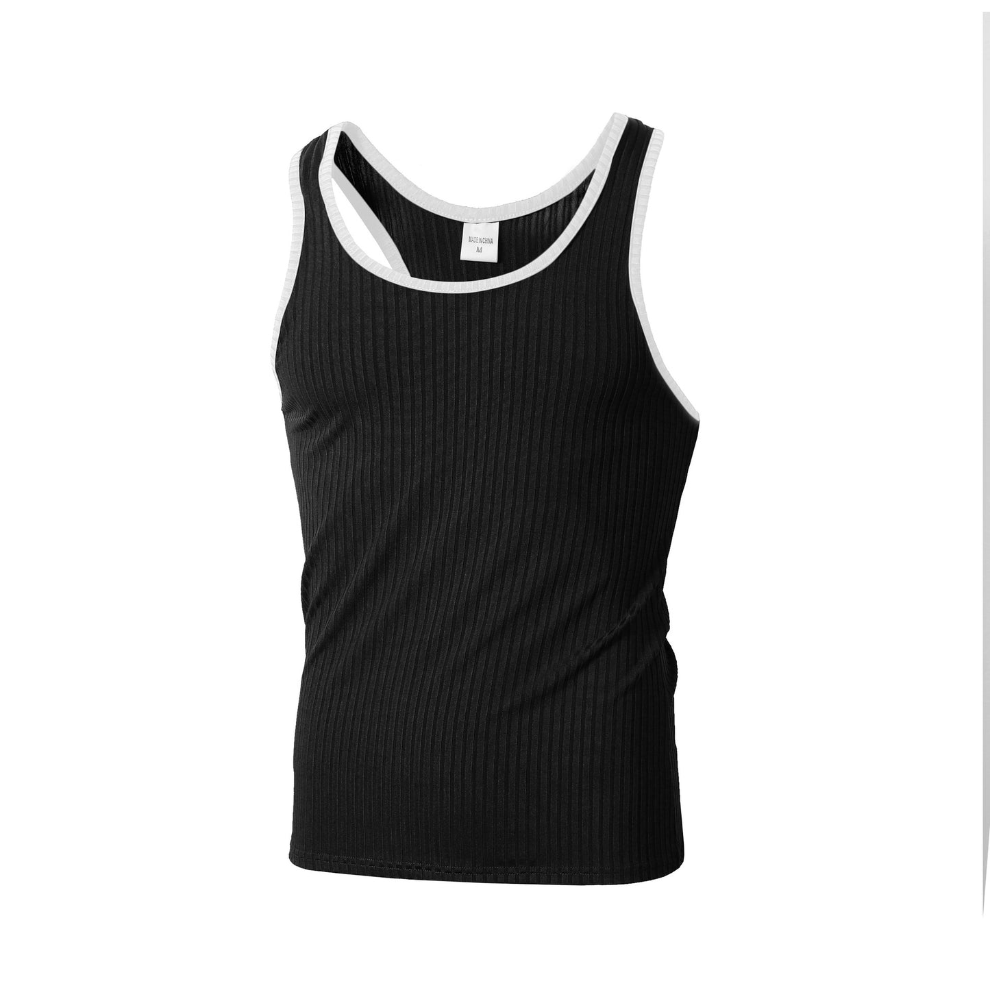 Knitted Vertical Stripe Slim-Fit Tank