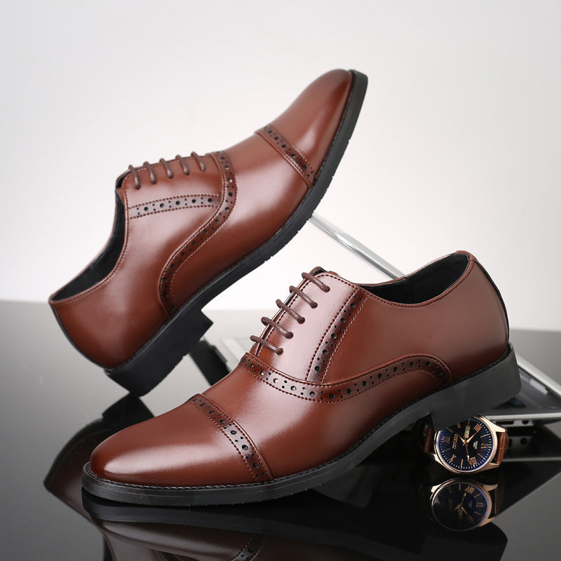 Korean-Style Leather Business Shoes