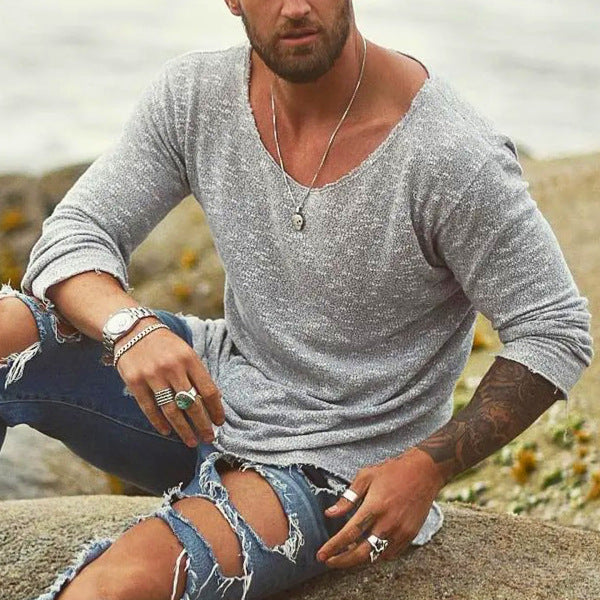 Loose-Fit Casual Long Sleeve Shirt